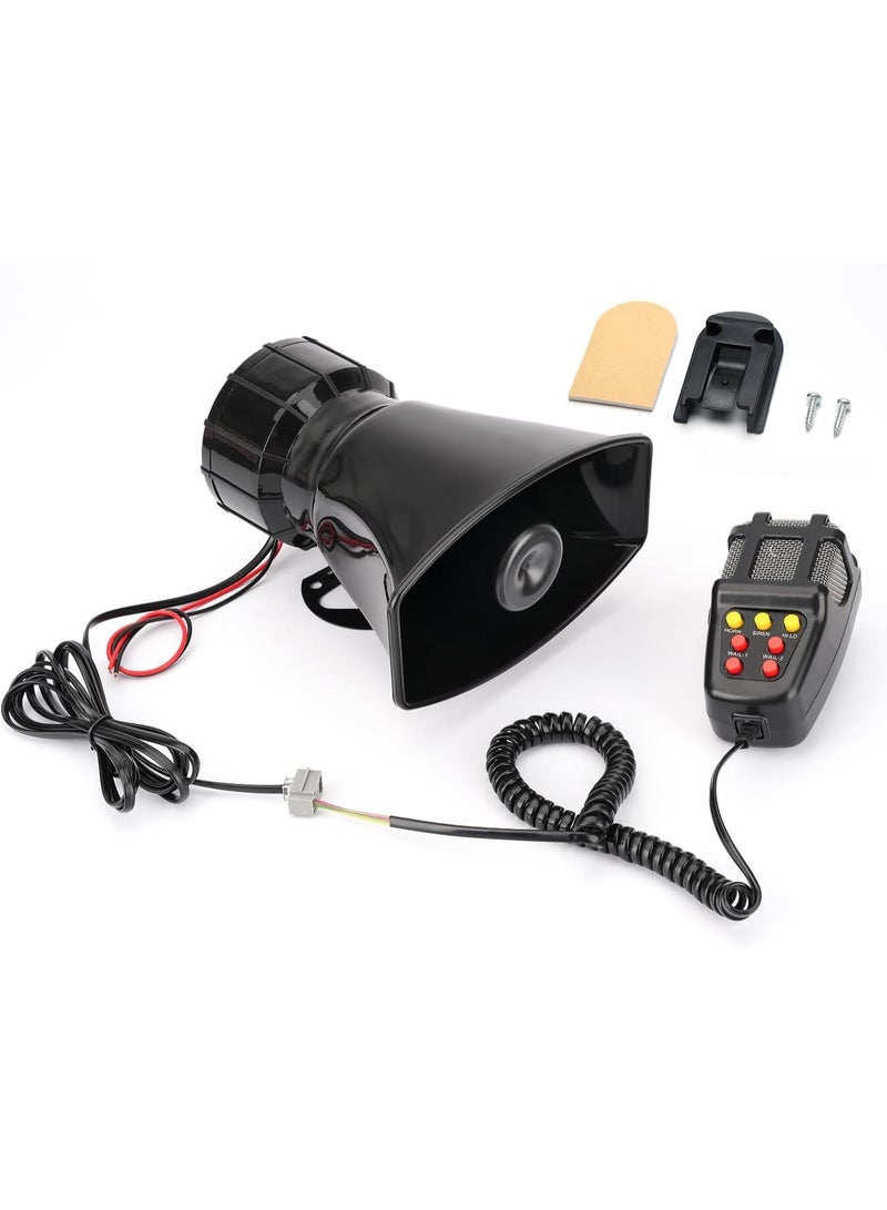 Arabest Car Siren Horn 7 Tone with Microphone ,Alarm Horn Siren 12V 100W Emergency Amplifier with Mic PA Speaker System Loud Car Alarm Police Ambulance Fire Hooter Traffic Sound - Image 1